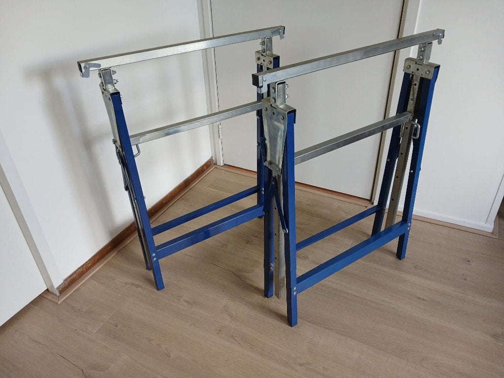 Twee metalen schragen, Ophalen, Zo goed als nieuw, Overige typen, Minder dan 2 meter