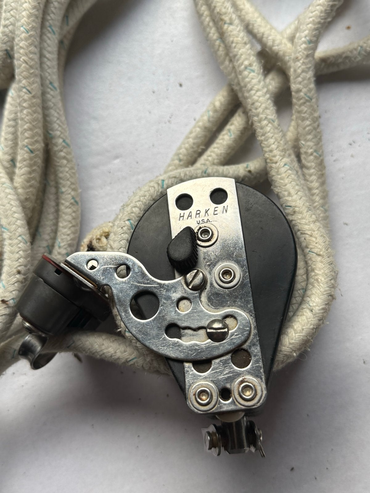 Grootschoot met Harken blokken voor catamaran, Gebruikt, Minder dan 15 m², Ophalen of Verzenden, 3 tot 6 meter