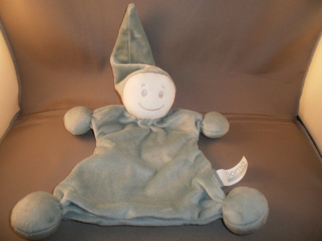 Tiamo spook/pop groen/wit velours grijze gestikte ogen/mond, Overige karakters, Overige typen, Nieuw, Ophalen of Verzenden