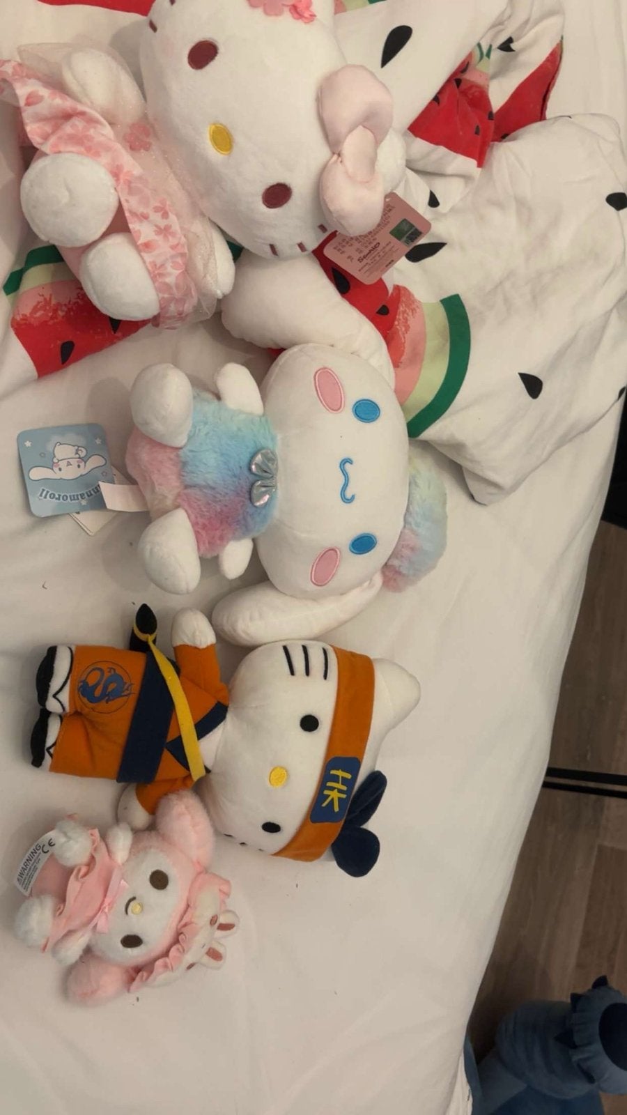Leuke knuffels: Hello Kitty, Cinnamoroll en My Melody, Overige merken, Overige typen, Ophalen of Verzenden, Middelgroot (20 tot 80 cm)