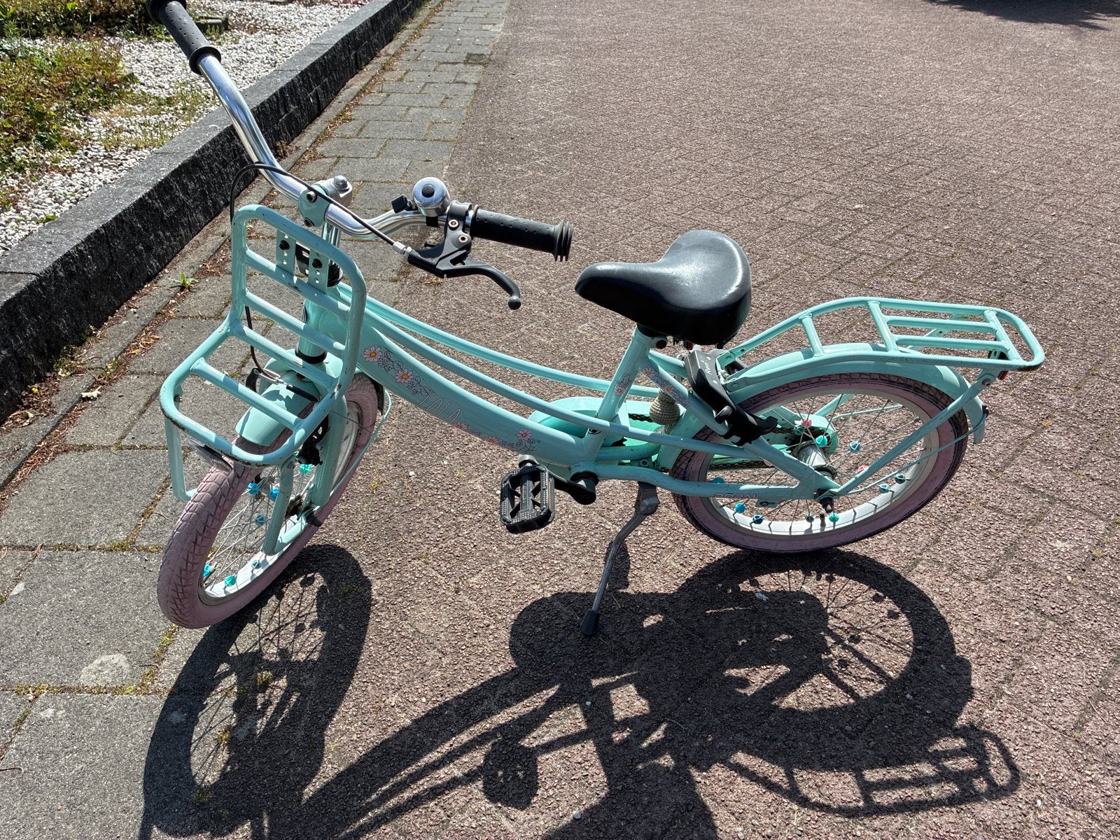 Leuke kinderfiets Popal Lola 18 inch - Mintgroen, Ophalen of Verzenden, Gebruikt, Terugtraprem, 16 tot 20 inch