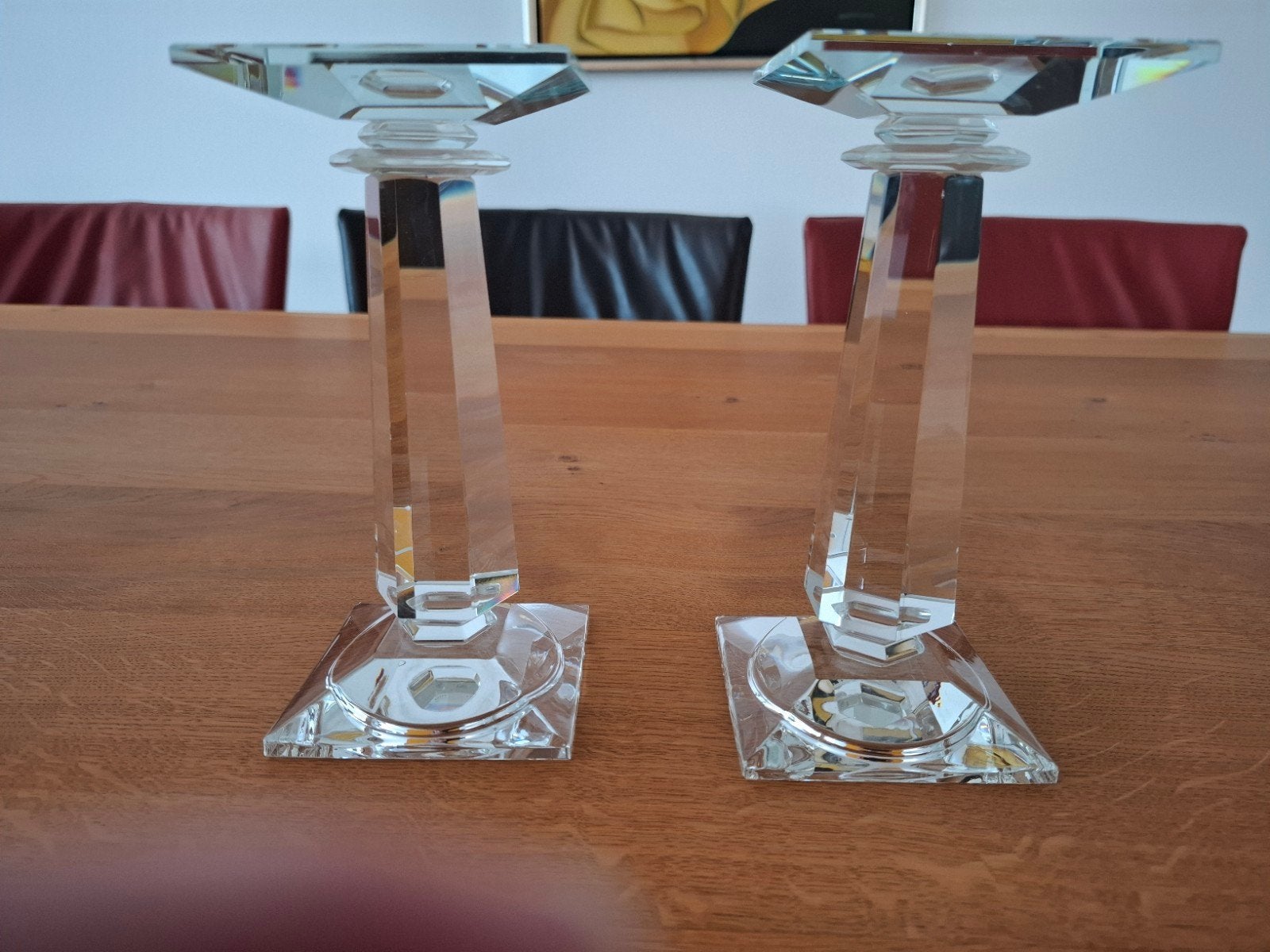 Twee Kristallen Kandelaars Villeroy en Boch,perfect staat, Ophalen of Verzenden, Kristal