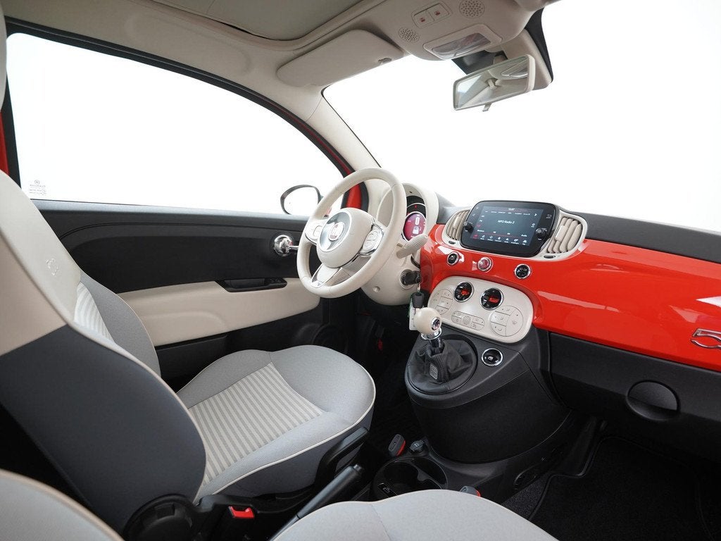 Fiat 500C 1.0 Hybrid Selezione Arancia | Zondag Open!, 12 maanden, Stof, Euro 6, Overige kleuren