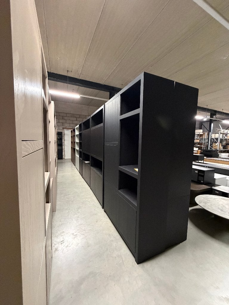 Hotel chique vakkenkast eiken 120cm Zwart **sale**, Huis en Inrichting, Kasten | Boekenkasten, Ophalen, 100 tot 150 cm, 200 cm of meer