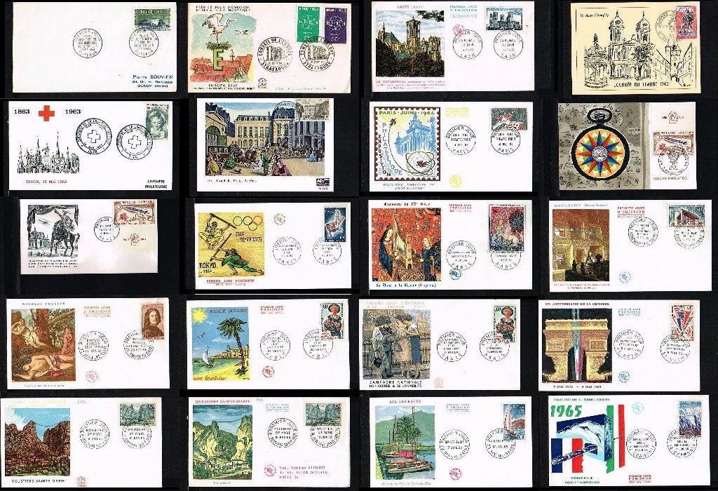 Uitzoeken FDC's Frankrijk deel 1, Ophalen of Verzenden, Europa