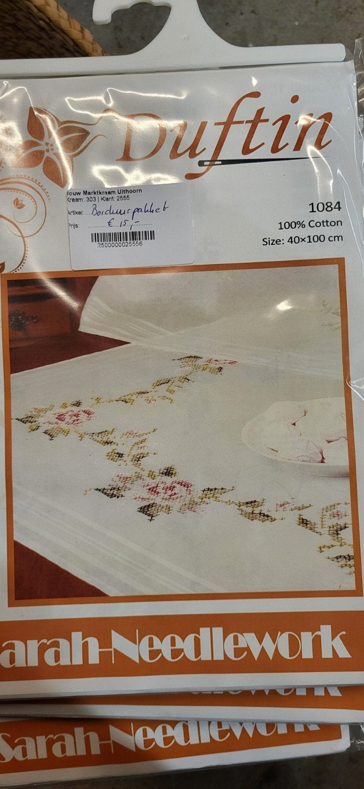 Duftin Borduurpakket 100% Katoen 40x100 cm, Ophalen of Verzenden