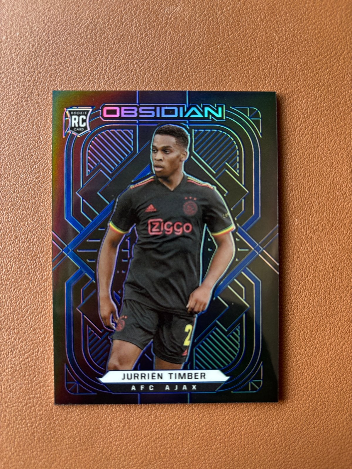 Jurrien Timber Panini Obsidian RC Rookie Jersey Match 02/20, Ophalen of Verzenden, Zo goed als nieuw, Ajax, Spelerskaart