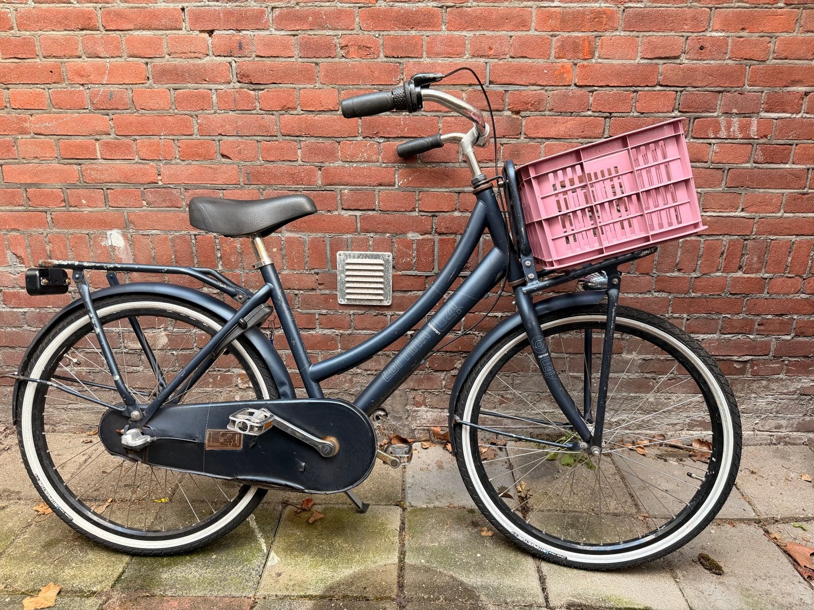 Cortina meisjes fiets met voordrager en versnellingen, Terugtraprem, Versnellingen, Ophalen of Verzenden, Gebruikt