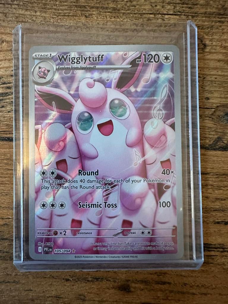 Pokémon Kaart - Wigglytuff (PFL EN 105/094) - Zo goed als ni, Ophalen, Zo goed als nieuw, Losse kaart, Foil