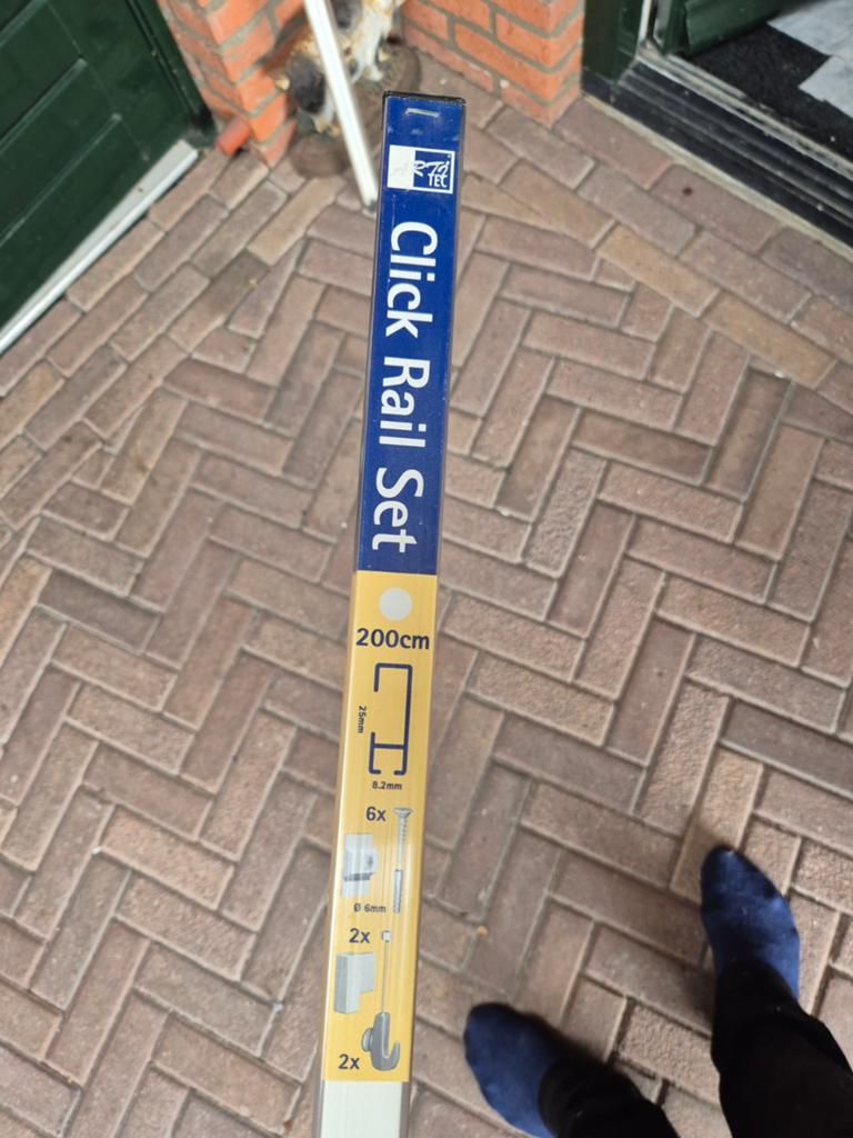 Click Rail Set - Schilderij ophangsysteem 200cm, Ophalen, Nieuw