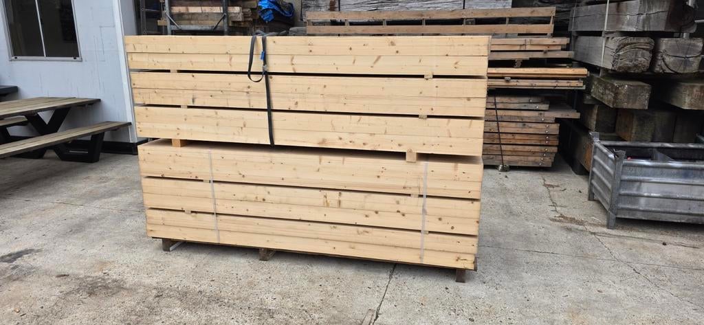 Grenen balken geschaafd 10 x 10 x 230 cm