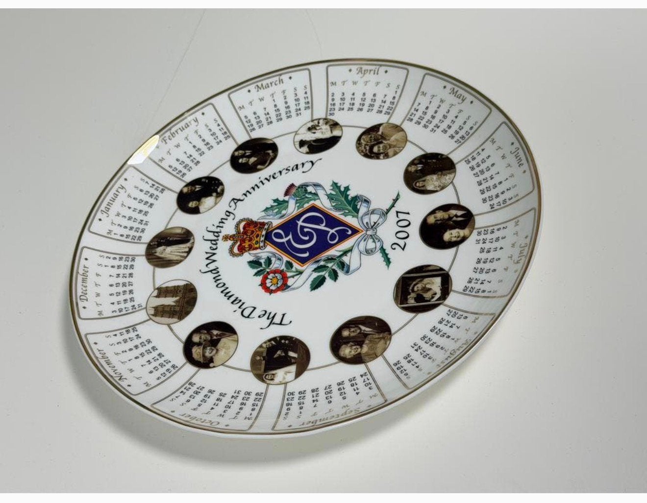 Royal Worcester Diamond Wedding Bord 2007 Limited edition !, Ophalen of Verzenden