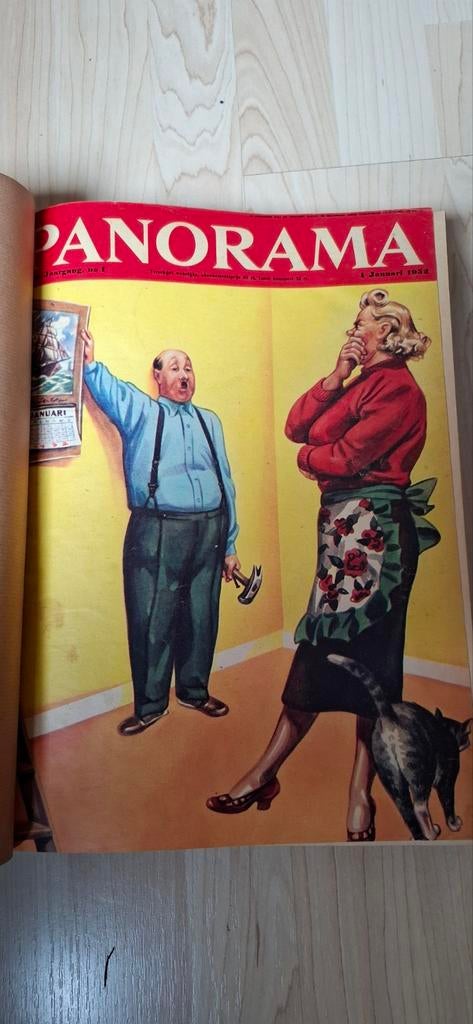 2 ingebonden boeken met Panorama's  uit 1950 en 1952, Boeken, Ophalen of Verzenden, Gelezen, Damesbladen