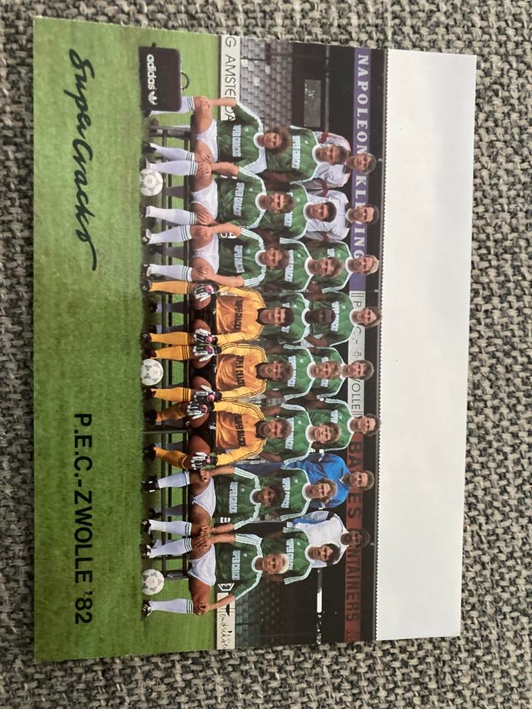 JAREN 80 FOTOKAART PEC ZWOLLE, Ophalen of Verzenden, Zo goed als nieuw, Overige binnenlandse clubs, Spelerskaart