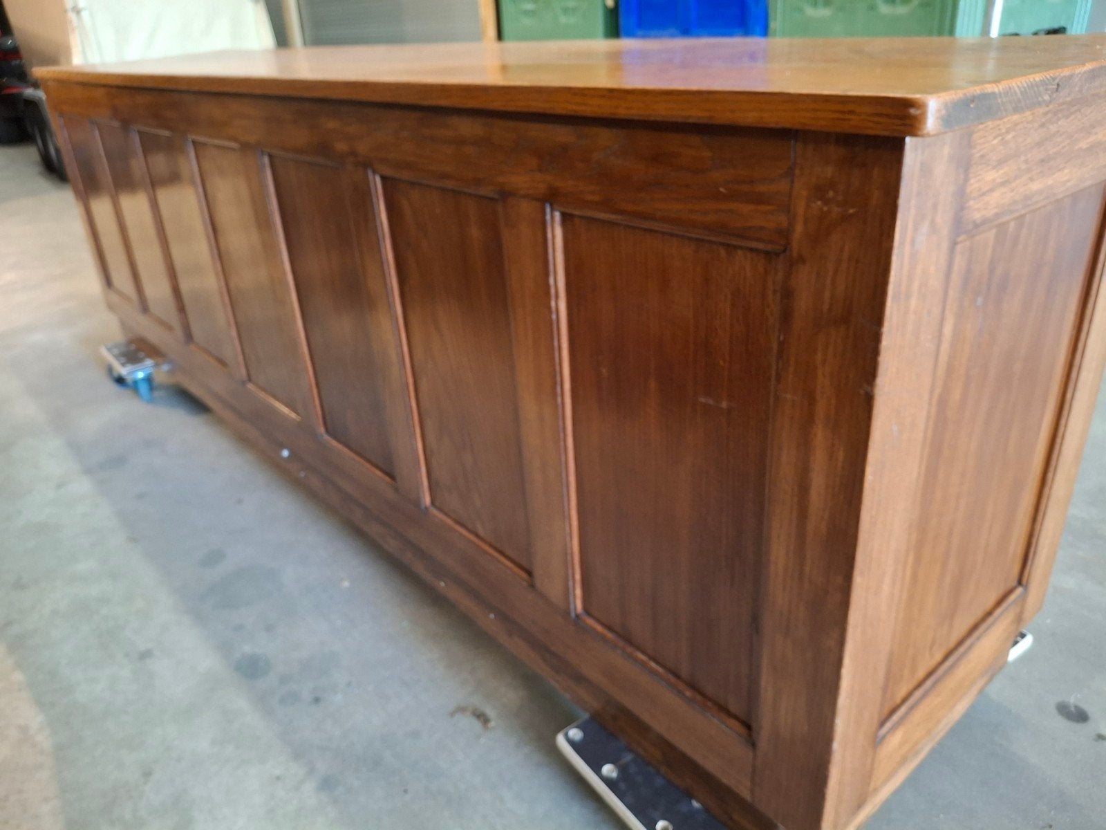 Oude toonbank winkelkast vitrine antiek, Ophalen, Gebruikt, 50 tot 75 cm, Eikenhout