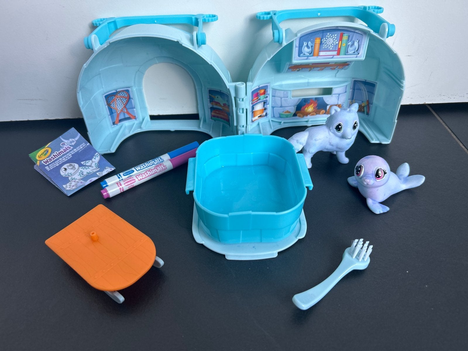 Crayola Washimals Iglo Speelset met Dieren, Kinderen en Baby's, Ophalen of Verzenden, Gebruikt, Jongen of Meisje