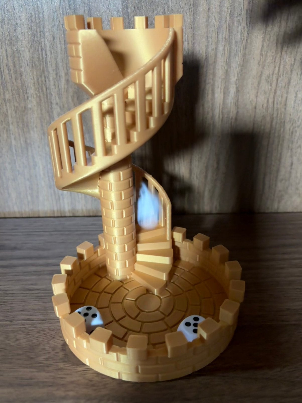 Dobbelstenen toren - Gouden Kasteel Dice Tower PLA, Een of twee spelers, Verzenden, Nieuw