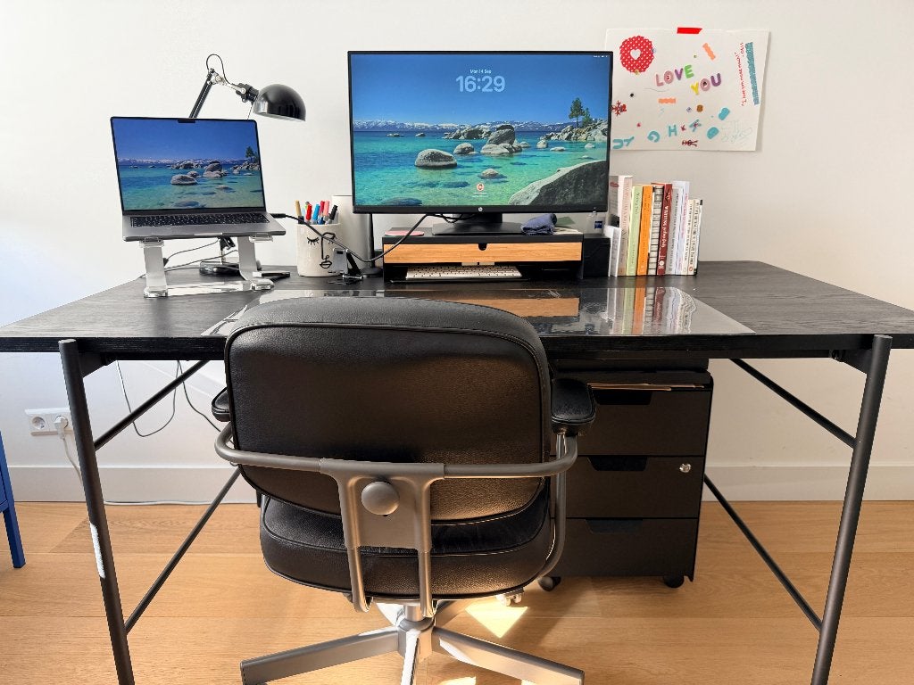 Deens design bureau, 160 cm, Gebruikt, Hout, Overige merken