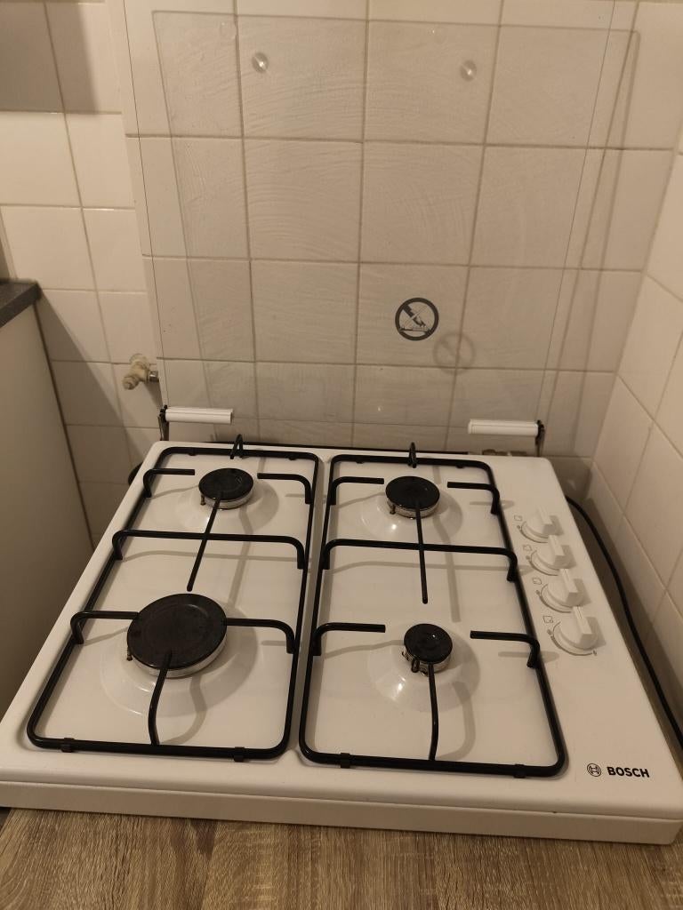 Gaskookplaat Bosch, Witgoed en Apparatuur, Kookplaten, Ophalen, 4 kookzones, Zo goed als nieuw, Gas