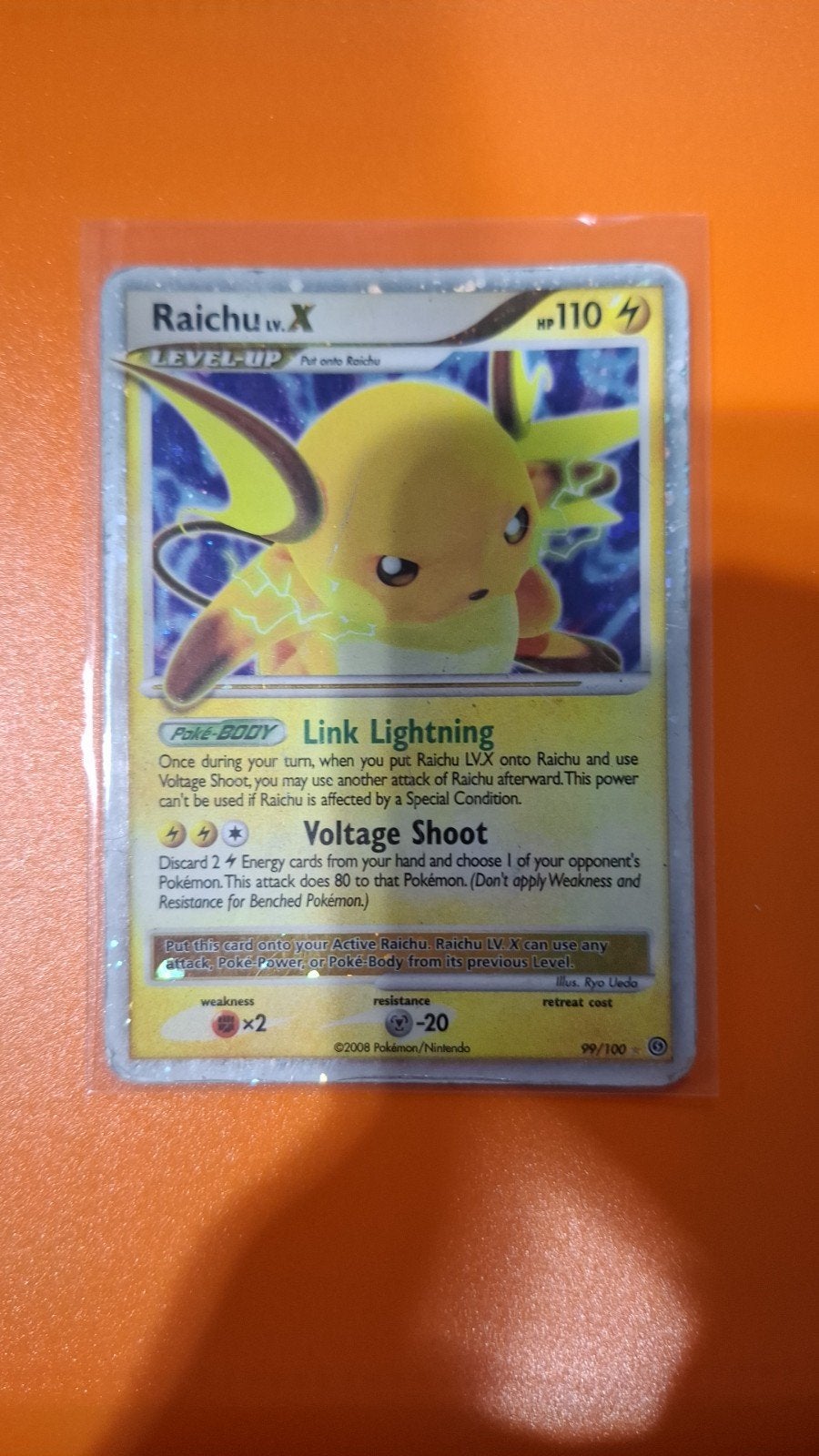 Raichu, Pokemon, 99/100, stromfront, Hobby en Vrije tijd, Verzamelkaartspellen | Pokémon, Zo goed als nieuw, Losse kaart, Foil