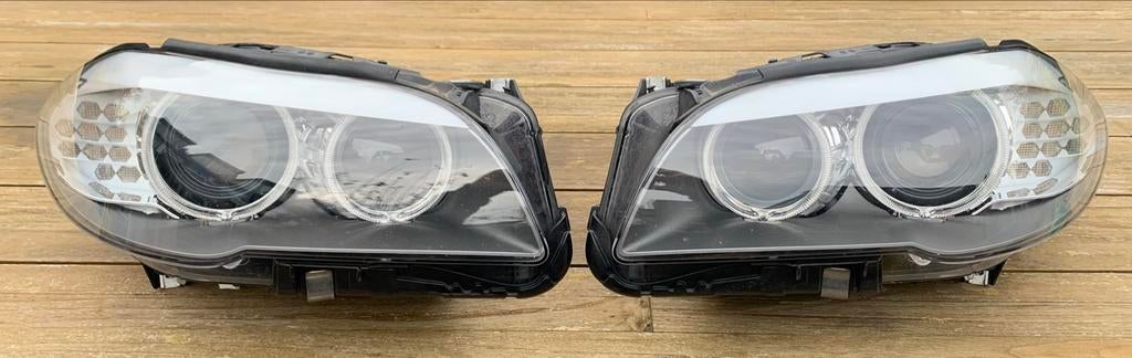 BMW E60 E61 LCI Koplampen Xenon Adaptive LED Angel Eyes, Ophalen, Gebruikt, BMW