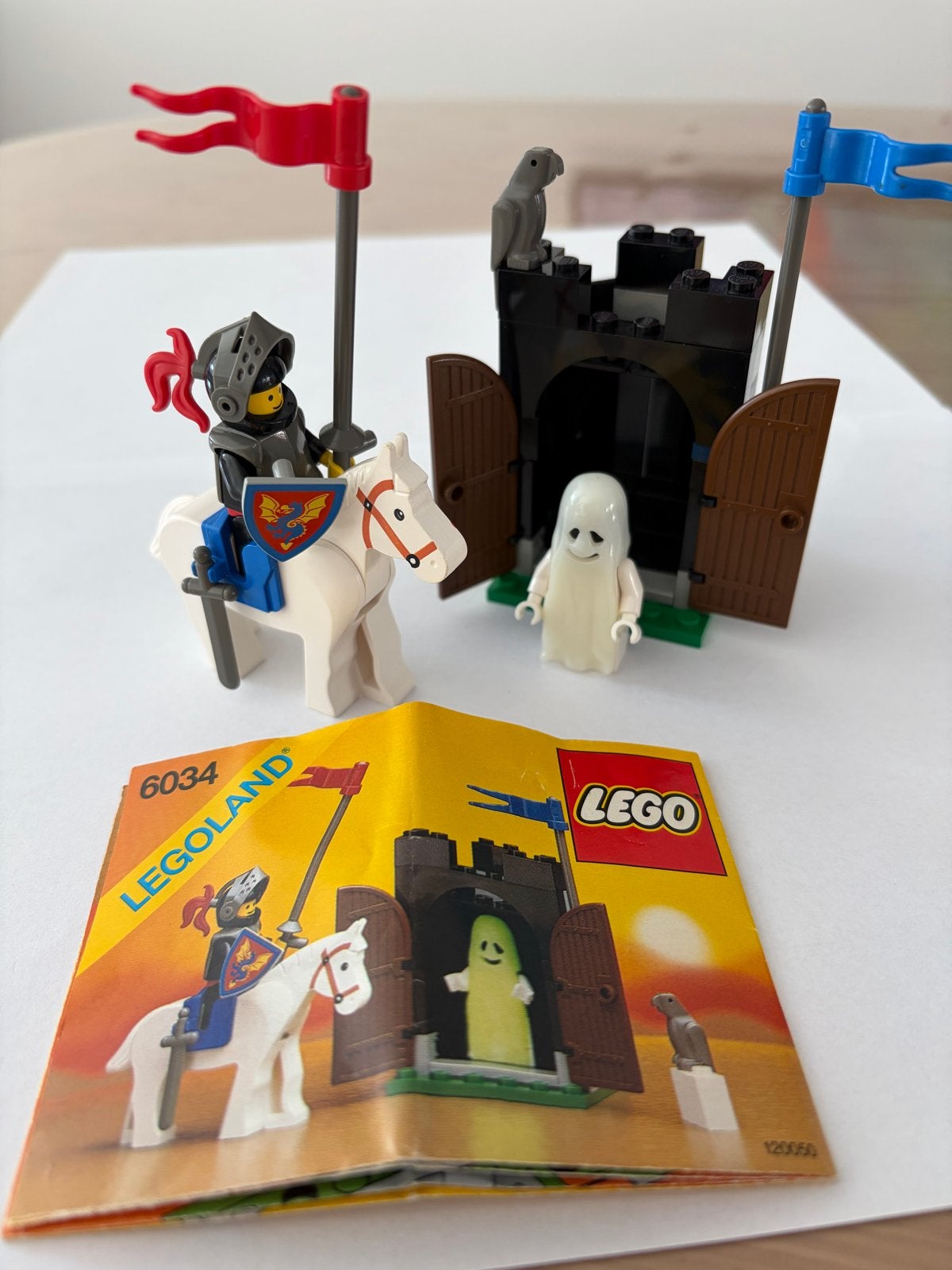 LEGO 6034 Kasteel met Ridder en Spook (Vintage Legoland), Gebruikt, Lego, Ophalen of Verzenden, Compleet