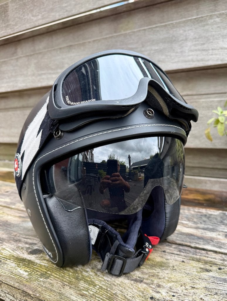 Scorpion Belfast M met Buble visor en Roeg bril, Overige merken, M, Dames, Jethelm