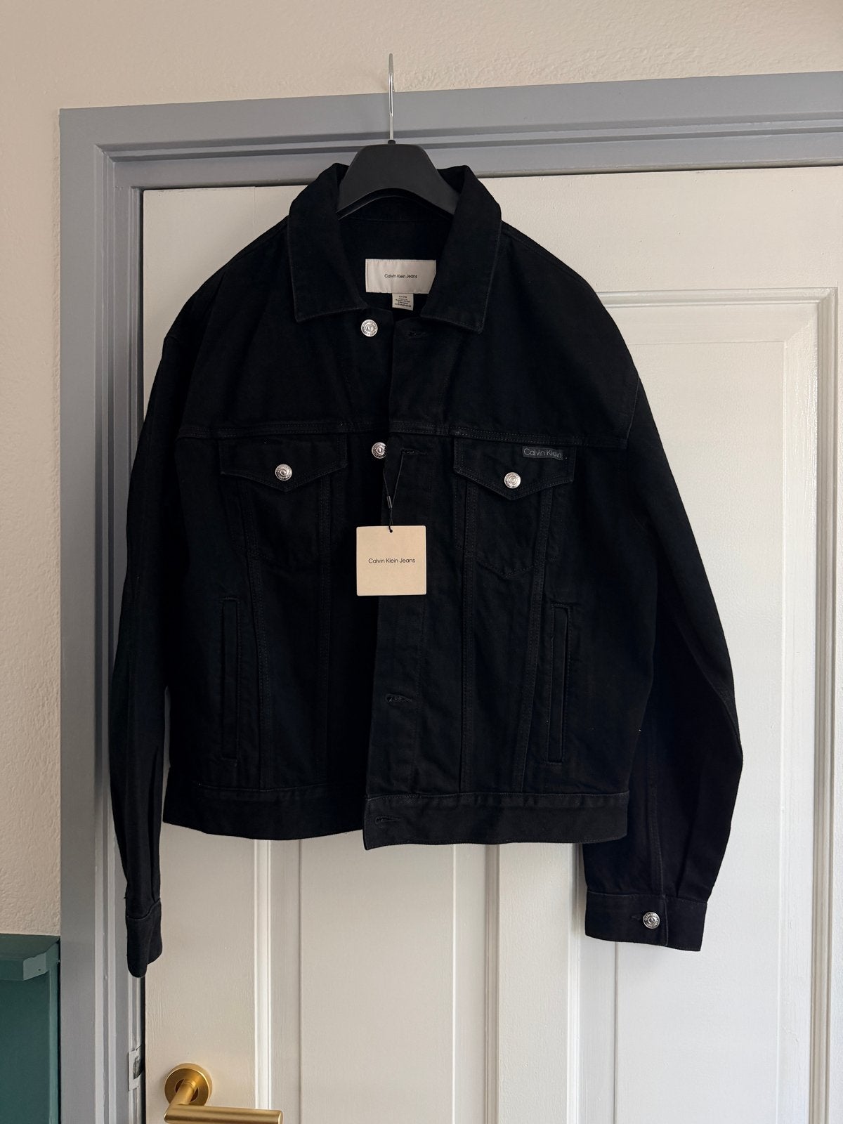 Calvin Klein Jeans Zwart Denim Jack - Nieuw met labels, Ophalen of Verzenden, Nieuw, Maat 46 (S) of kleiner, Zwart