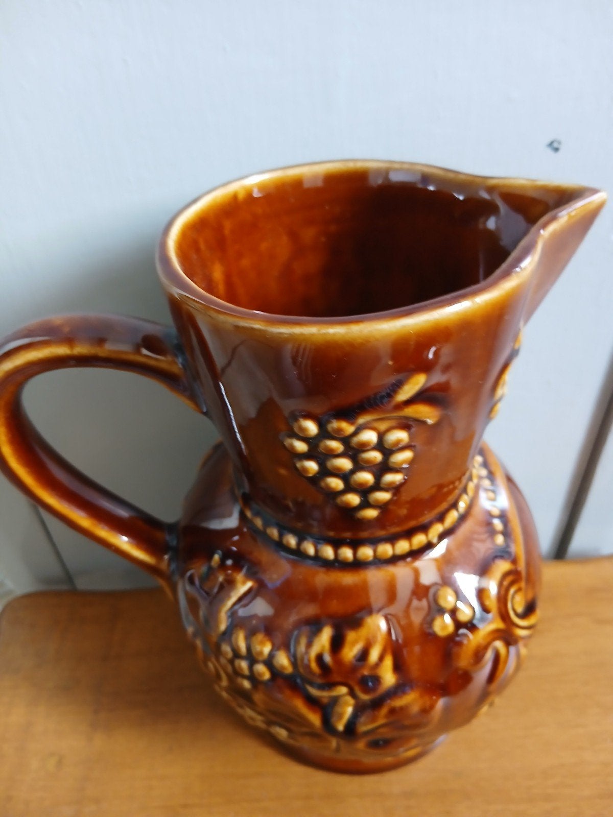 Vintage keramiek Bornier wijnkan, Antiek en Kunst, Antiek | Vazen, Ophalen of Verzenden