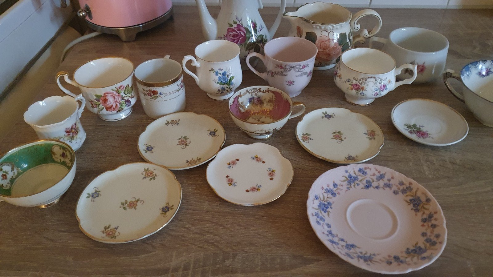 schattige oude kleine thee kopjes, Ophalen of Verzenden