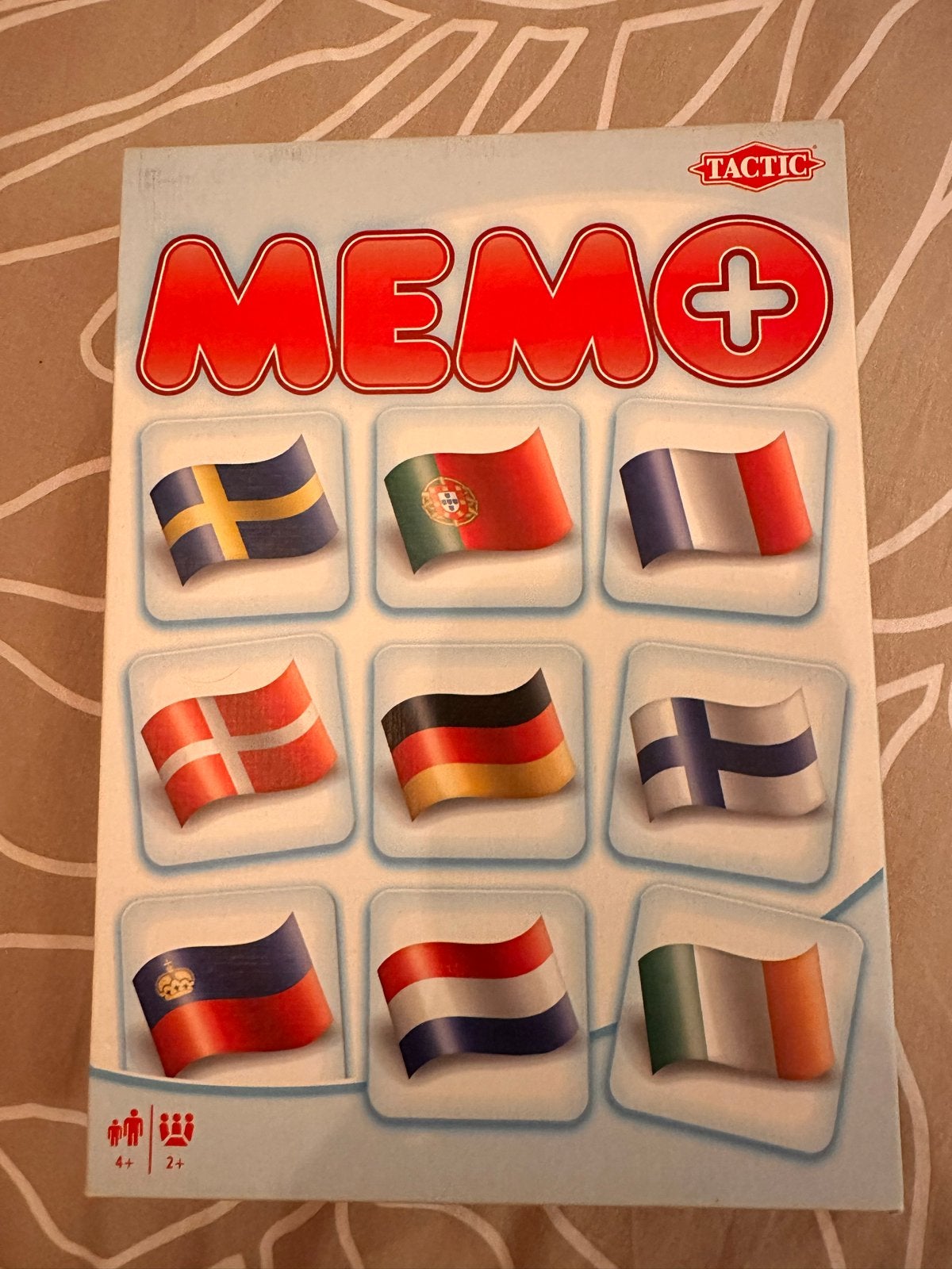 Tactic Memo+ Vlaggen Memory Spel, Een of twee spelers, Ophalen of Verzenden, Zo goed als nieuw