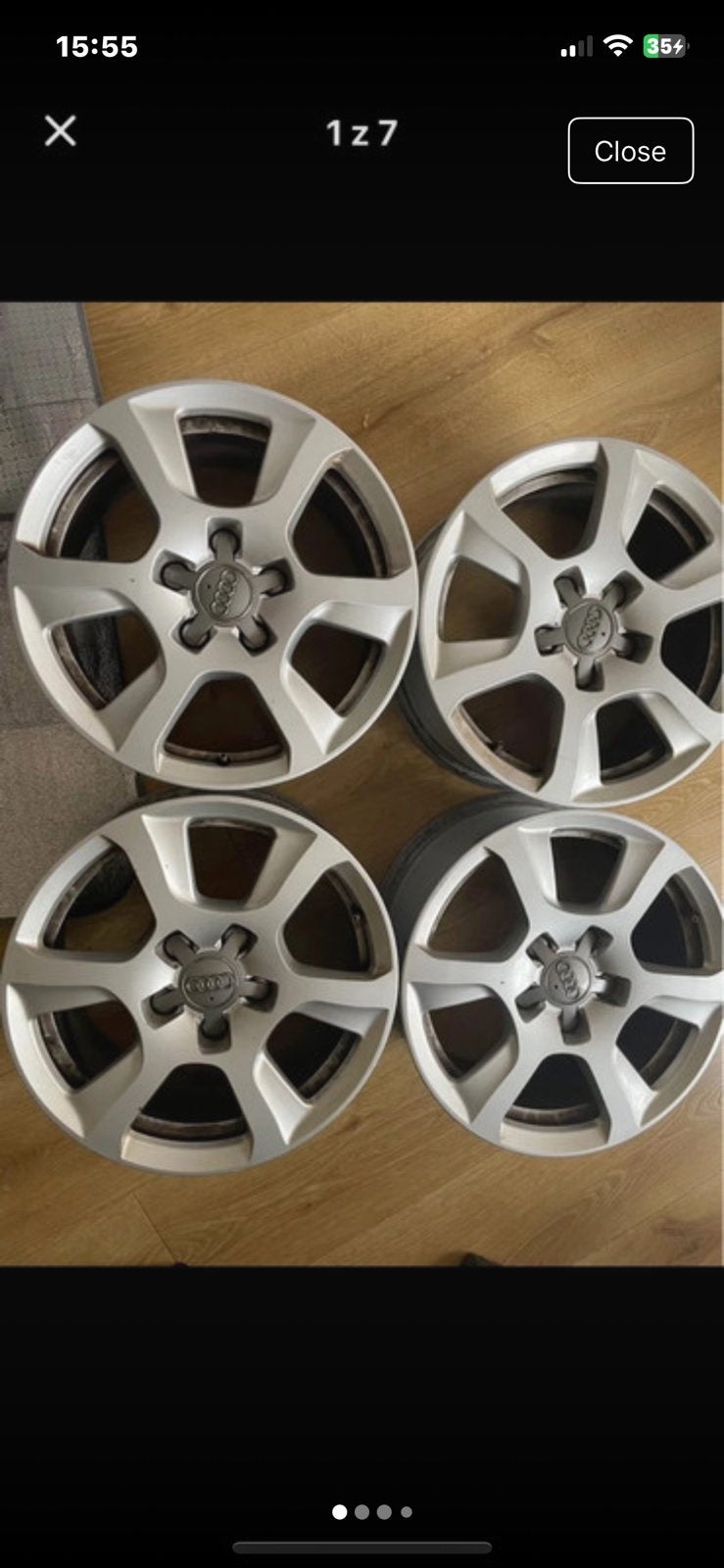 Audi 16' alloy wheels, Ophalen, Zo goed als nieuw