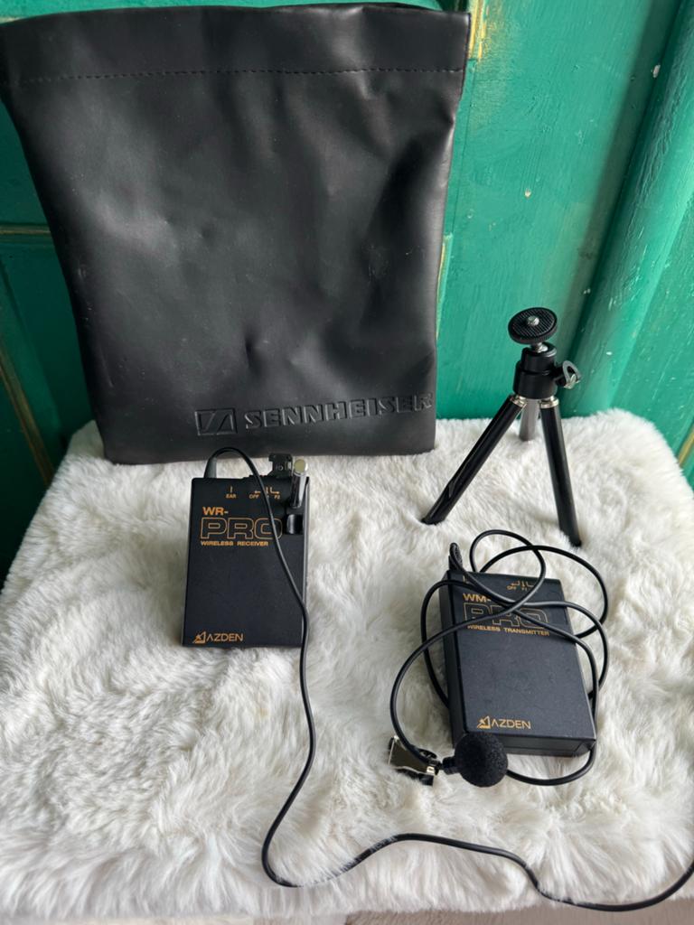 Azden WR-PRO & WM-PRO VHF Draadloze Microfoon Set (Lavalier), Ophalen of Verzenden, Gebruikt, Overige typen, Draadloos