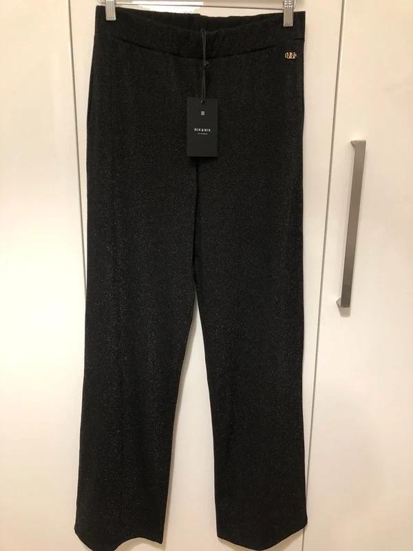 Zwarte glitter broek NIKKIE wide leg maat M 176, Zwart, Nieuw, Ophalen of Verzenden, Nikkie