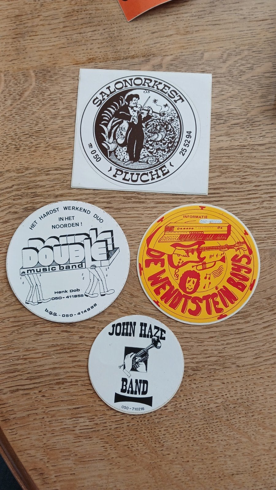 Stickers amusementsorkest o.a. John Haze band GRONINGEN, Ophalen of Verzenden