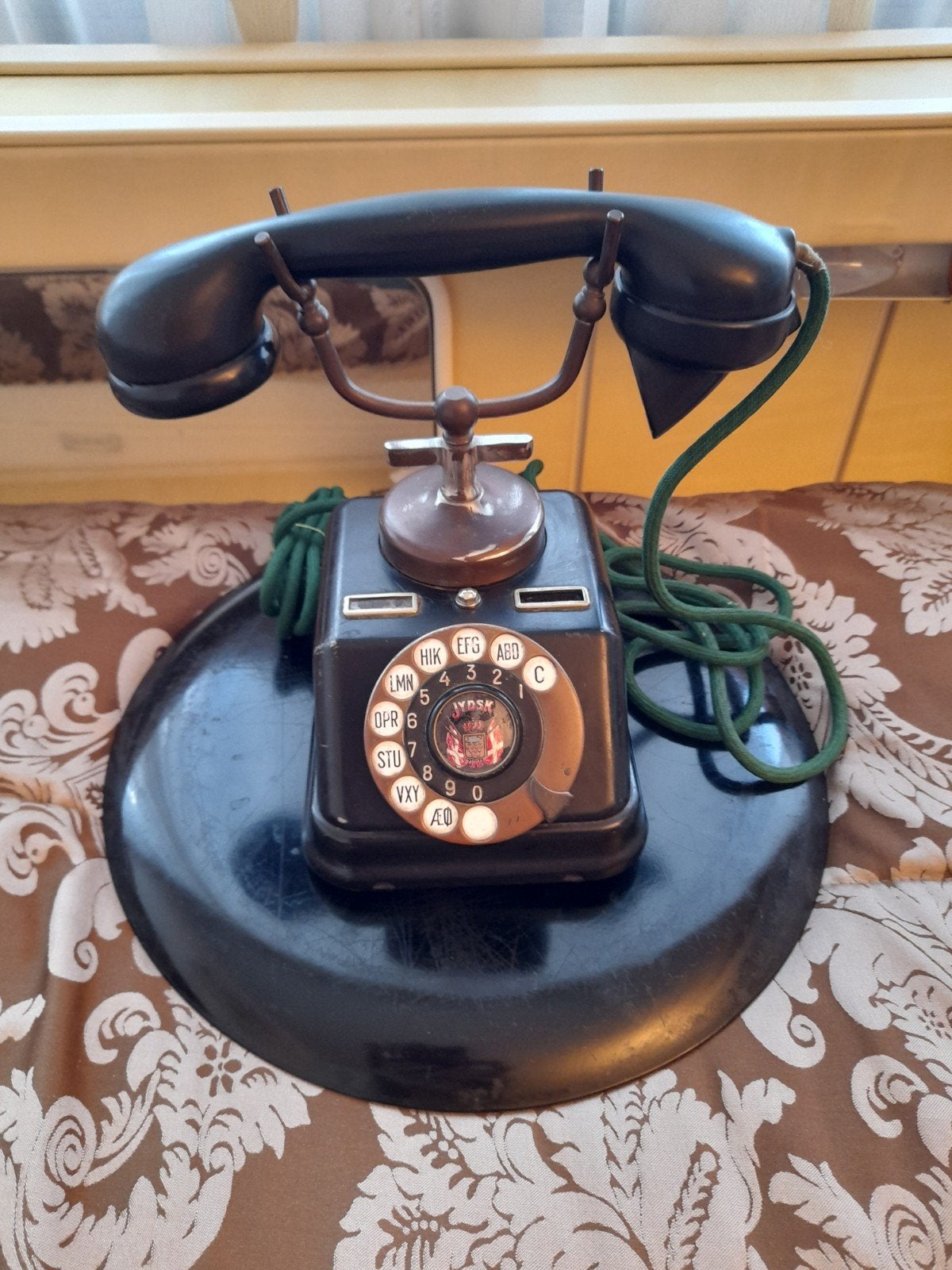 Antieke telefoon met draaischijf - Bakeliet, Ophalen of Verzenden, Gebruikt, Bakeliet