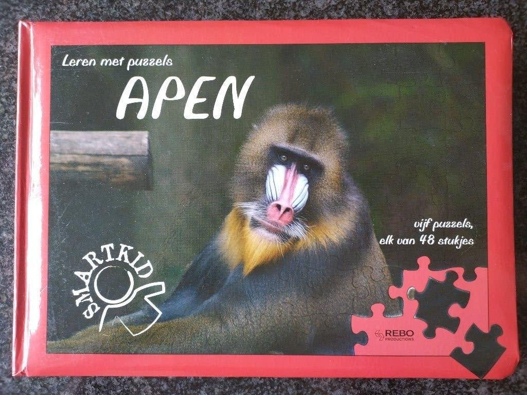 Leren met puzzels Apen REBO Productions, Ophalen of Verzenden, Zo goed als nieuw, Rebo Productions, Non-fictie