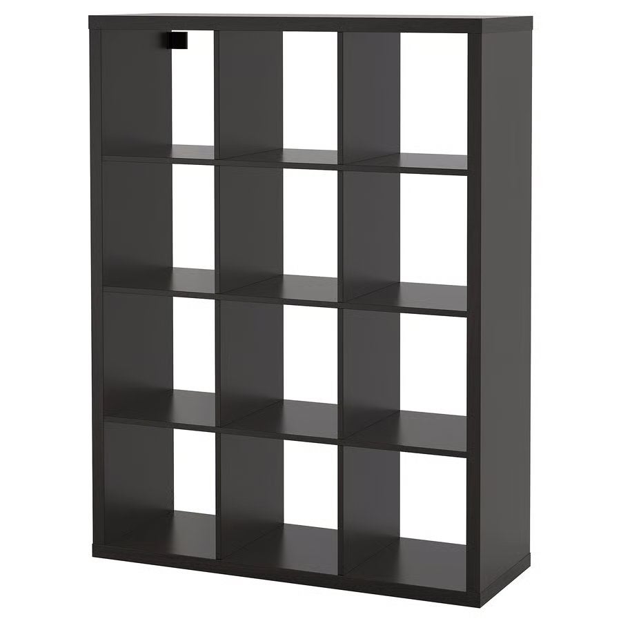Ikea kallax vakkenkast zwart bruin 12, Ophalen, Zo goed als nieuw