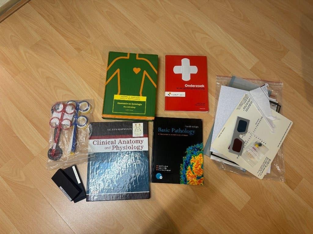 Optometrie boeken + Visuele trainingsset + Flippers 4x, Boeken, Noordhoff, Zo goed als nieuw, Beta, HBO