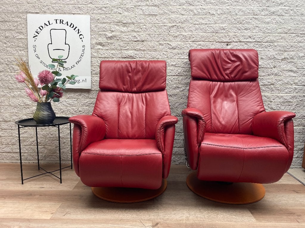 Set leren Relaxfauteuil Prominent relax stoel fauteuil, N, N, Minder dan 75 cm, Leer
