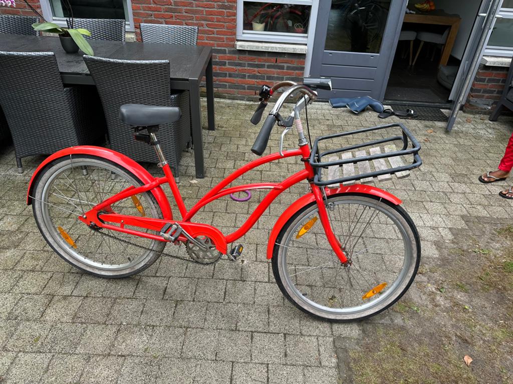 Rode Damesfiets, Fietsen en Brommers, Fietsen | Dames | Damesfietsen, Ophalen of Verzenden, Gebruikt, Overige merken