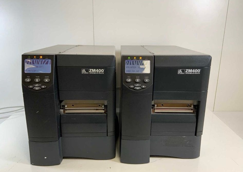 Twee Zebra ZM400 Labelprinters - Inclusief Kabels en Labels, Ophalen, Gebruikt, Thermo-printer, Printer