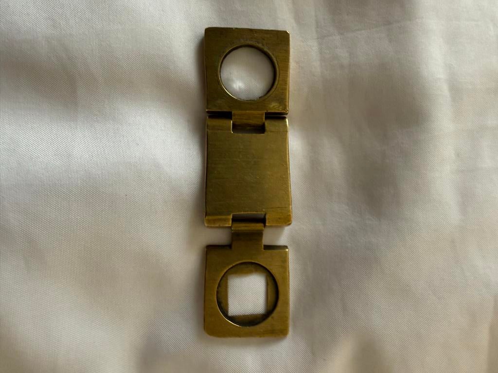 Antieke opvouwbare vergrootglas in messing, Ophalen of Verzenden, Gebruikt