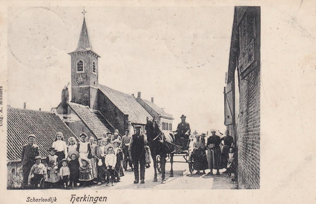 Herkingen, Volk, 1905., Verzamelen, Verzenden, Voor 1920, Gelopen, Zuid-Holland