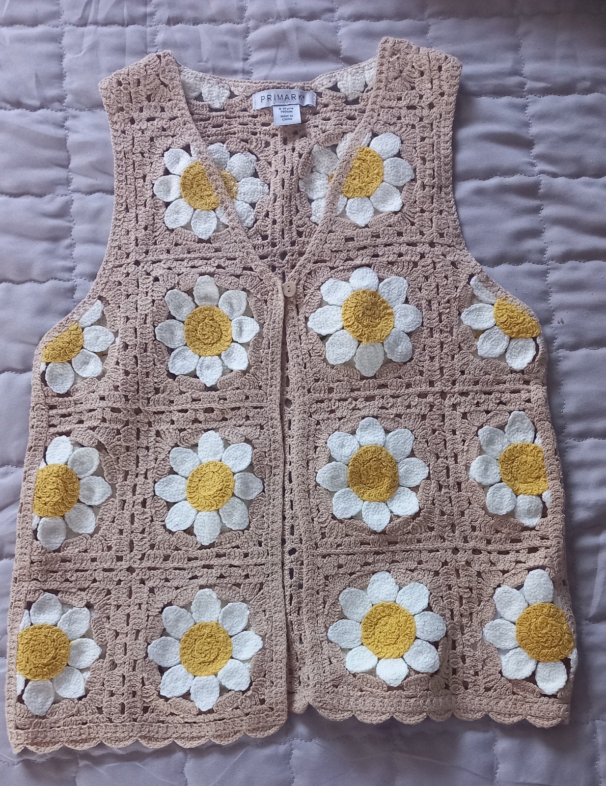 Mooie gehaakte vest, Ophalen of Verzenden, Zo goed als nieuw, 100 cm of meer, Deken