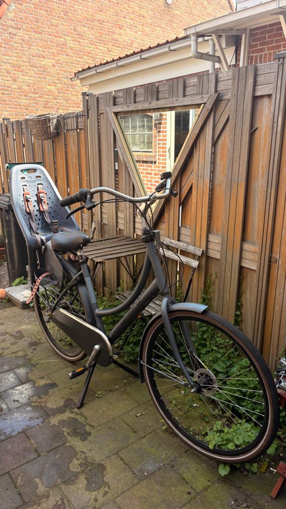 Cortina U4 Mamafiets met kinderzitje, 53 tot 56 cm, Dubbele standaard, Zo goed als nieuw, Ophalen