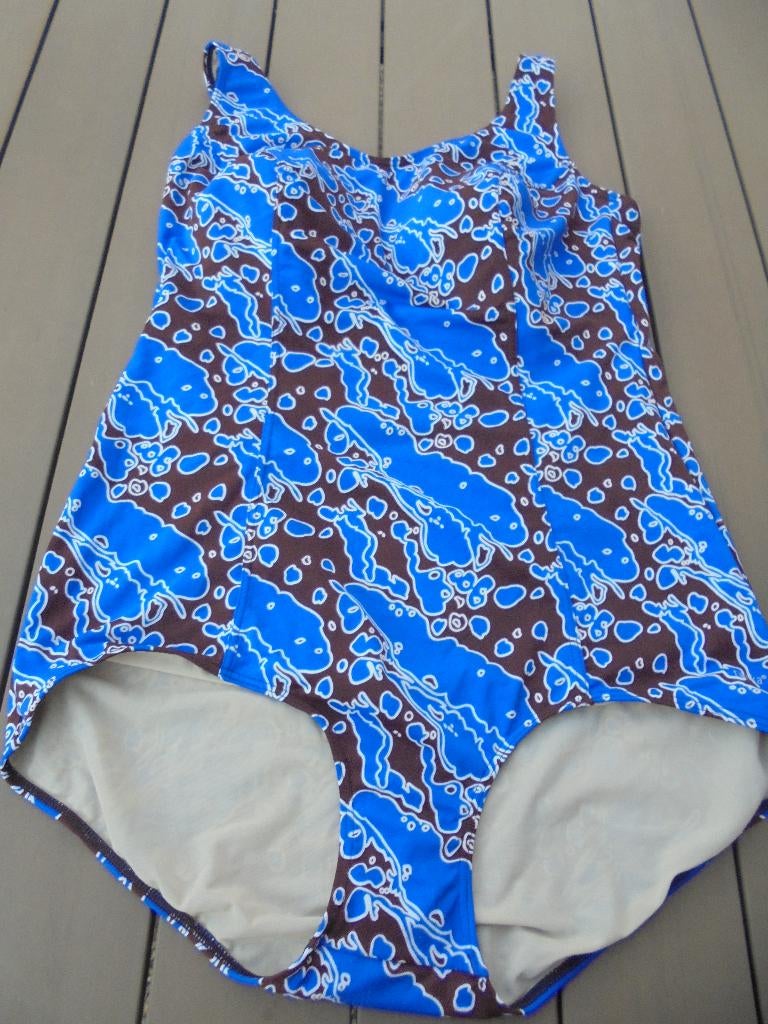 Blauw/bruin badpak TWEKA, Blauw, Badpak, Ophalen of Verzenden, Zo goed als nieuw