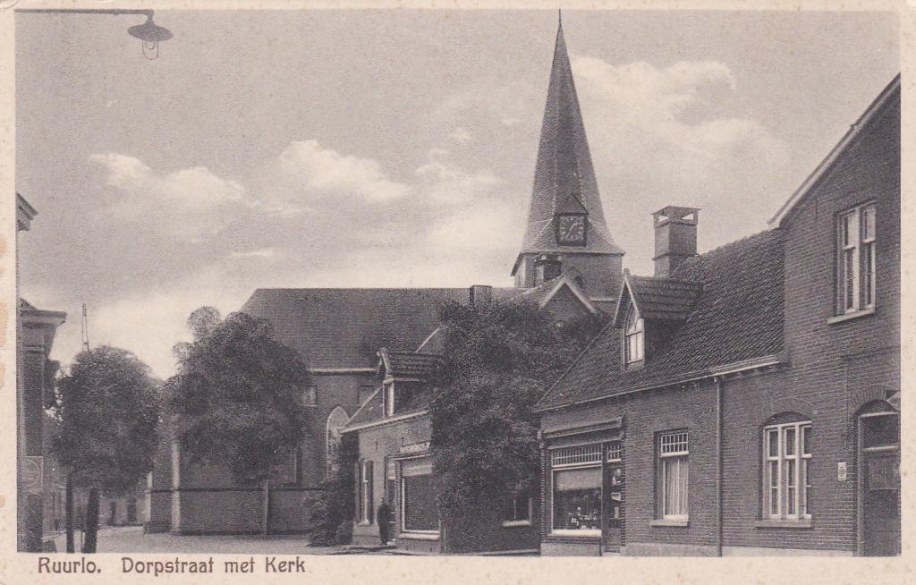 GA1496 Ruurlo Dorpstraat met Kerk Barchem Vorden Borculo, Verzenden, 1940 tot 1960, Ongelopen, Gelderland
