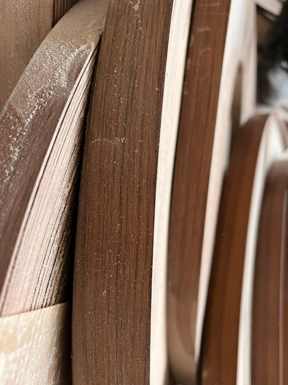 Abs pvc kantenband teak 23 en 30 mm, Ophalen, Zo goed als nieuw, Mdf, Plinten