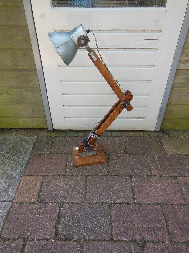 CURIOSA  Tafellamp Hout industrieel, Overige typen, Gebruikt, Overige merken, 80 cm